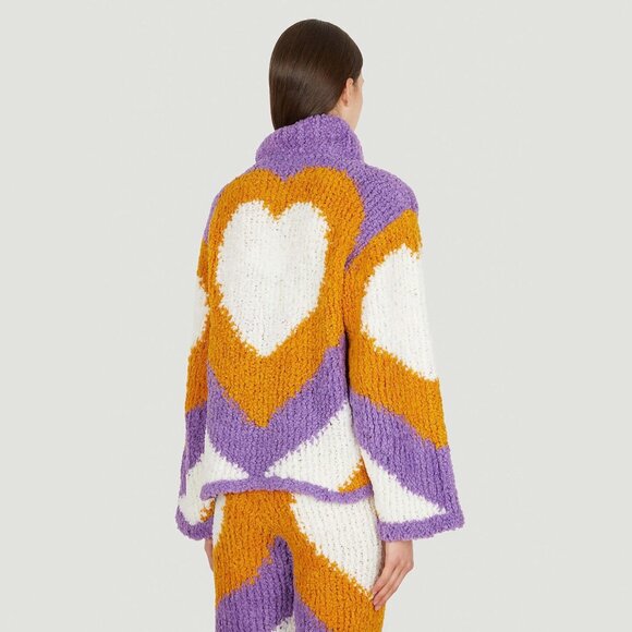 Marco Rambaldi Heart Pile Knitted Sweatshirt Size Small - Picture 2 of 10